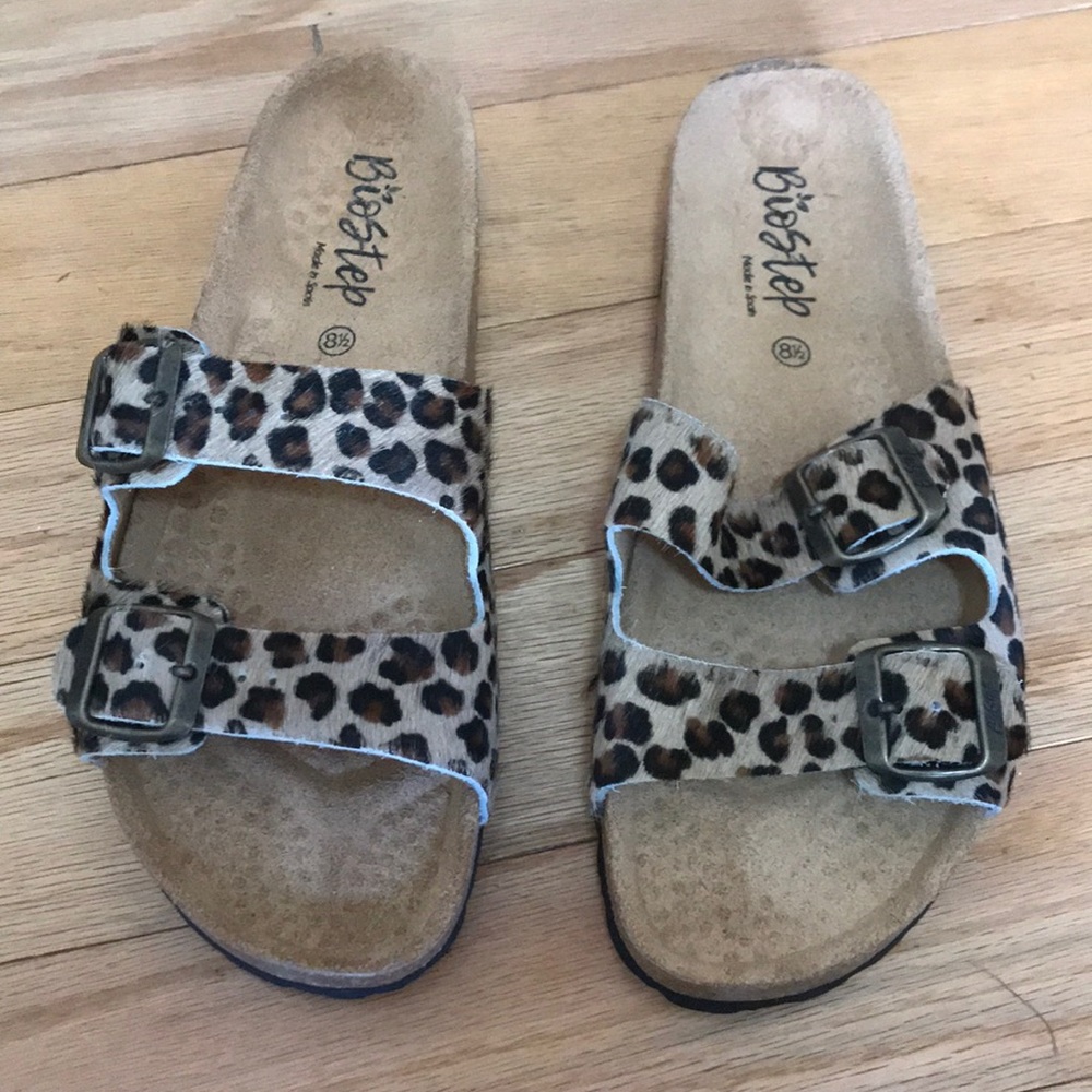 Biostep sandals slides leopard size 8.5